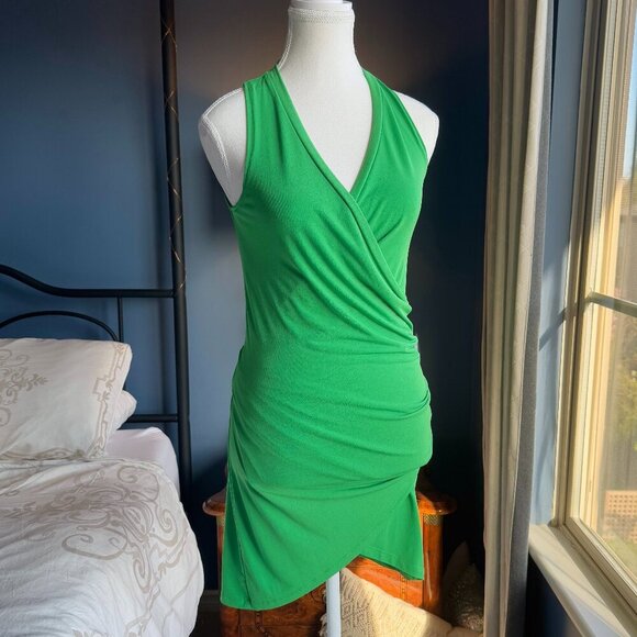 Bedo Green Wrap Dress - Picture 1 of 11